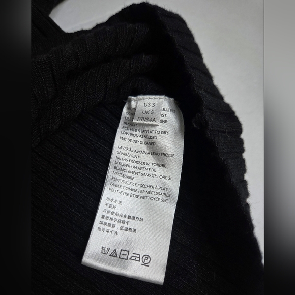 Urban Outfitters UO Black Dale Ribbed Bodycon Polo Dress Size Small Minidress - Picture 12 of 13